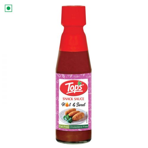 Tops Hot & Sweet Sauce - 210g. Glass Bottle